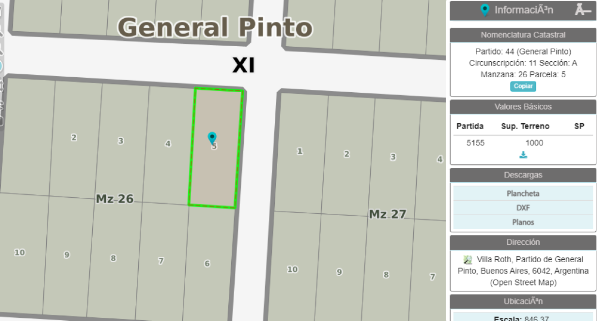 Villa Roth Gral. Pinto Terreno 0  ambientes  En Venta -1